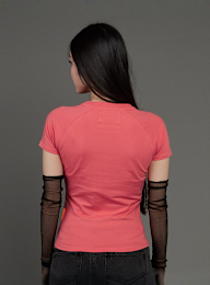 SNIPES, Snipes Varsity Raglan Tight Tee, red, Image 2 of 5