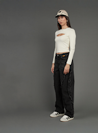 SNIPES, S Cube Cut Out Longsleeve, beige, Image 5 of 5