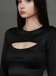 SNIPES, S Cube Cut Out Longsleeve, black, Image 4 of 5