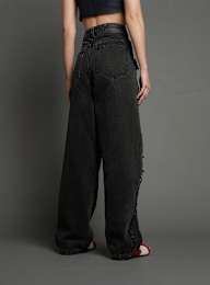 SNIPES, S Cube Inside Out Baggy Denim, szary, Obraz 2 z 7