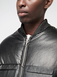 FAVELA, Vegan Leather Basic Bomber, zwart, Afbeelding 4 van 5