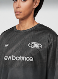 New Balance, Geometric Poly Tee, black, Image 3 of 4