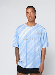New Balance, Geometric Poly Tee, blauw, Afbeelding 1 van 4