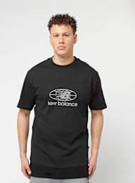 New Balance, Reflective Globe Graphic Tee, black, Image 1 of 5