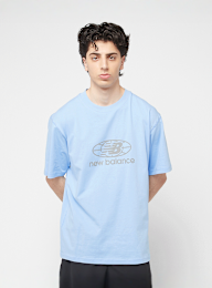 New Balance, Reflective Globe Graphic Tee, blauw, Afbeelding 1 van 5