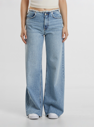 2Y STUDIOS, Ria Open Hem Low Waist Baggy Jeans, blue, Image 1 of 5