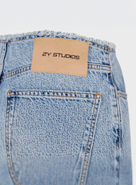 2Y STUDIOS, Ria Open Hem Low Waist Baggy Jeans, blue, Image 4 of 5