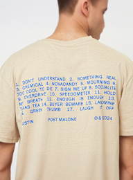 Upscale by Mister Tee, Post Malone Tracklist Oversize Tee, beige, Image 4 of 5