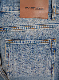 2Y STUDIOS, Durga Logo Straight Jeans, blue, Image 3 of 7
