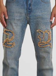 2Y STUDIOS, Durga Logo Straight Jeans, blue, Image 4 of 7