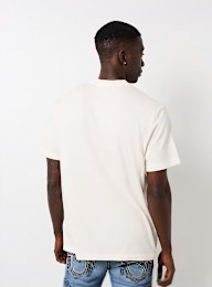 True Religion, Vintage Crackle Buddha Tee, white, Image 2 of 4