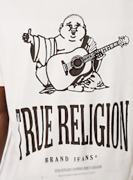 True Religion, Vintage Crackle Buddha Tee, white, Image 3 of 4