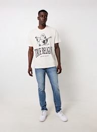 True Religion, Vintage Crackle Buddha Tee, white, Image 4 of 4