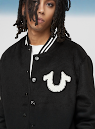 True Religion, Wool Western Bomber Jacket, black, Image 3 of 5