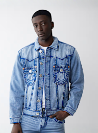 True Religion, Rope Stitch Jimmy Jacket, blue, Image 1 of 5