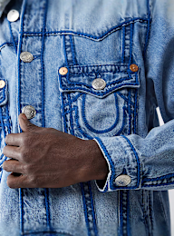 True Religion, Rope Stitch Jimmy Jacket, blue, Image 3 of 5