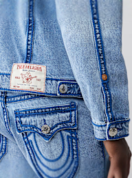 True Religion, Rope Stitch Jimmy Jacket, blue, Image 4 of 5