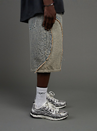 SNIPES, S Cube Inside Out Baggy Denim Shorts, blauw, Afbeelding 3 van 7