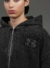 SNIPES, S Emblem Inside Out Oversized Zip Hoodie, zwart, Afbeelding 3 van 7