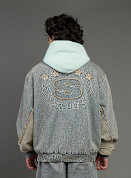 SNIPES, S Emblem Inside Out Denim Jacket, blue, Image 2 of 7