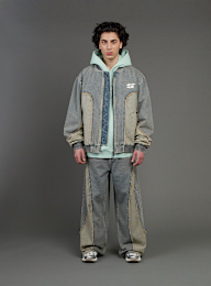 SNIPES, S Emblem Inside Out Denim Jacket, blue, Image 7 of 7