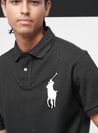 Polo Ralph Lauren, Short Sleeve Knit Polo Shirt, black, Image 3 of 5