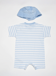 Nike, Towel Terry Short Sleeve Romper, blauw, Afbeelding 2 van 5