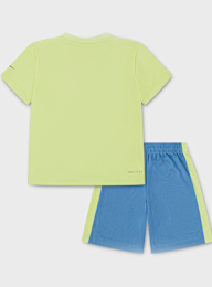 Nike, NKB Swoosh Shortsleeve Tee & Short Set, blauw, Afbeelding 2 van 5