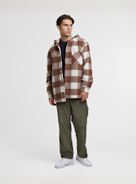 Urban Classics, Big Check Jacket With Hood, brązowy, Obraz 3 z 3