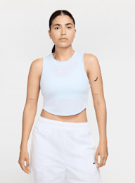 Nike, Sportswear Essential Rib Crop Tank Top, blue, Image 1 of 3