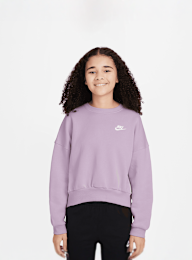 Nike, Sportswear Club Fleece Boxy Crew Low Brand Read, purple, Image 1 of 3