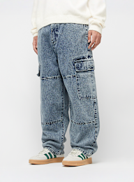 Urban Classics, Tapered Heavy Ounce Baggy Cargo Jeans, blauw, Afbeelding 1 van 7