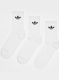 adidas Originals, 3 PACK - adicolor Trefoil Crew Socks, white, Image 1 of 2