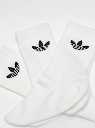 adidas Originals, 3 PACK - adicolor Trefoil Crew Socks, white, Image 2 of 2