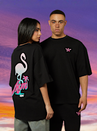 MCM x SNIPES, Flamingo T-Shirt, black, Image 1 of 7