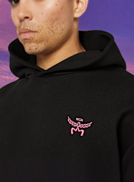 MCM x SNIPES, Flamingo Hoodie, black, Image 3 of 6