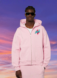 MCM x SNIPES, Palm Zip Hoodie, light pink, Image 2 of 6