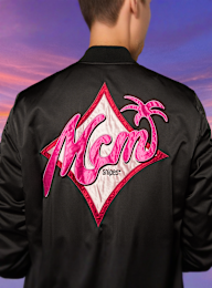 MCM x SNIPES, Miami Palm Bomber Jacket, black, Image 7 of 8