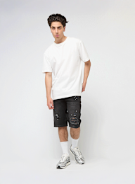 2Y STUDIOS, Leonardo Ripped Slim Fit Shorts, czarny, Obraz 5 z 5