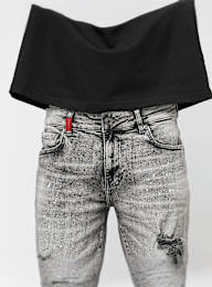 2Y STUDIOS, Victor Ripped Slim Fit Shorts, grey, Image 3 of 5