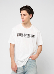 True Religion, Relaxed NU Brush Tee, white, Image 1 of 5