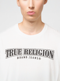 True Religion, Relaxed NU Brush Tee, white, Image 3 of 5