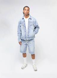 True Religion, Super T Oversized Denim Jacket, blue, Image 6 of 6