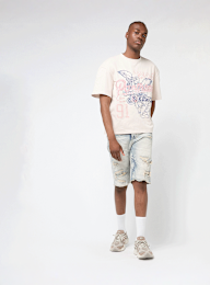 Smoke Rise, Rip & Repair Denim Shorts, blue, Image 5 of 5