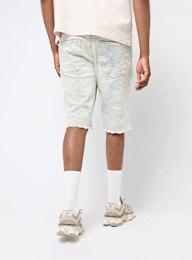 Smoke Rise, Distressed Rip & Repair Denim Shorts, blue, Image 2 of 5