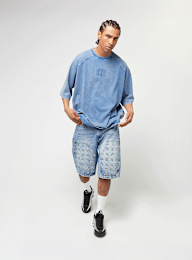 zəяo si:x nœf, Alternate Logo Ornament Oversized Raglan Tee, blue, Image 5 of 5