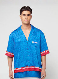 zəяo si:x nœf, Primary Logo Ornament Resort Shirt, blue, Image 2 of 5