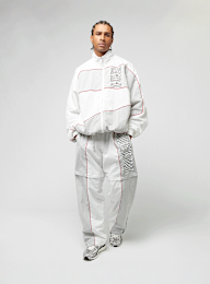 zəяo si:x nœf, Alternate Logo Oversized Color Block Track Jacket, white, Image 5 of 5