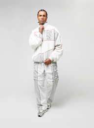 zəяo si:x nœf, Primary Logo Oversized Straight Leg Color Block Trackpants, white, Image 9 of 9
