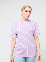 Karl Kani, Small Signature Essential Pinstripe Oversized Tee, purple, Image 1 of 4